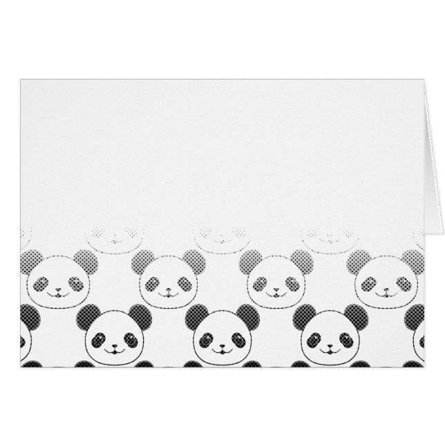 Motif d'ours de panda dégradé (Devant horizontal)