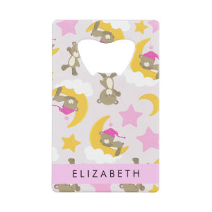 Motif D'Ours, Nounours, Étoiles, Votre Nom