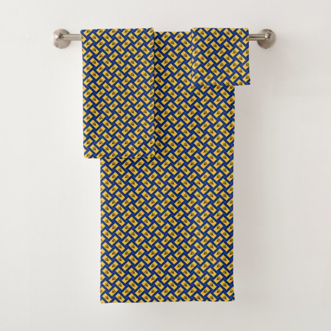 Motif Drapeau Patchwork Barbados (En situation)