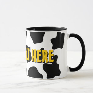 Motif drôle d'animal de ferme de la tasse de café