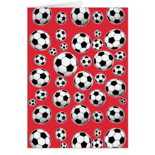 Motif drôle rouge de ballon de football