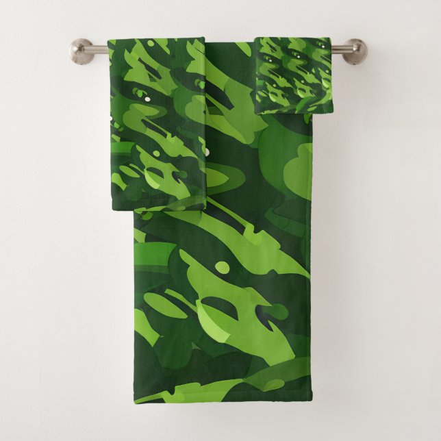 Motif du Camouflage militaire vert forestier (En situation)