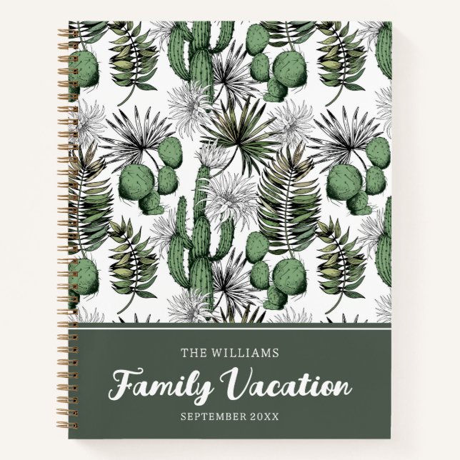 Motif du désert de Cactus | Journal des vacances f (Devant)