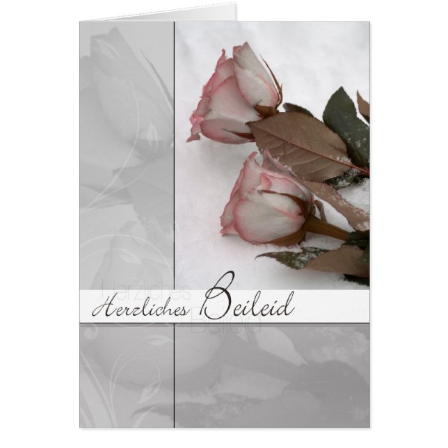 Motif du deuil : Roses dans la neige (Devant)