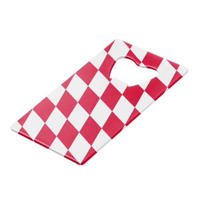 Motif du drapeau diamant de Bavière rouge et blanc (Devant Angle)