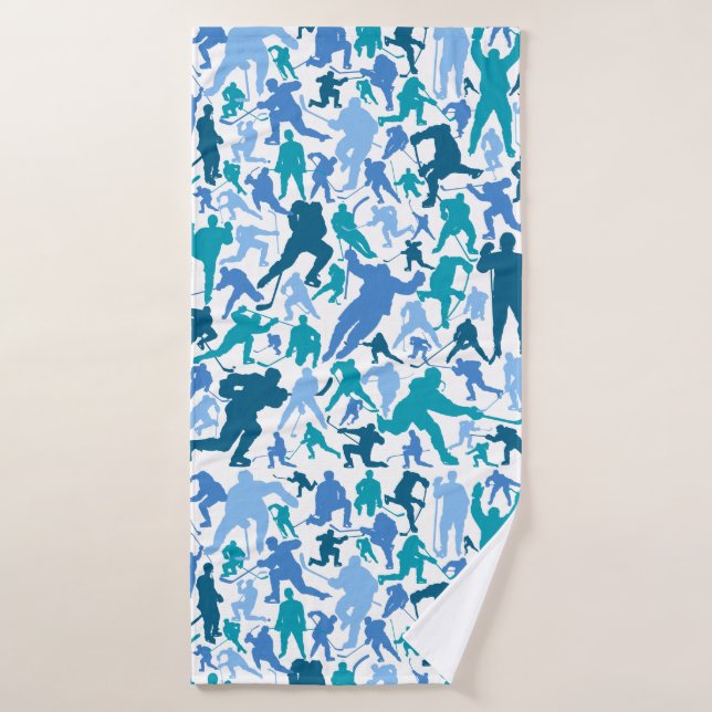 Motif du joueur de hockey (Serviette de bain)