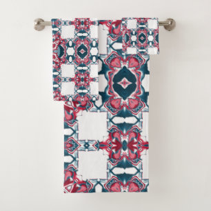 Motif du kaléidoscope rouge et bleu
