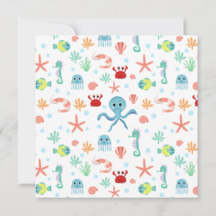 Motif du monde marin