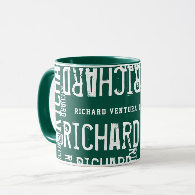 Motif du nom de la Mug verte (Devant gauche)