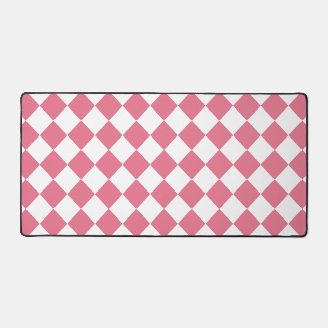 Motif du vérificateur de diamants rose blanc (Recto)