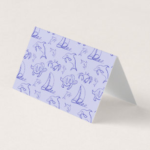 Motif d'une ligne d'animal marin et voilier