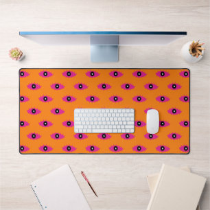 Motif d'yeux mal moderne brûlé orange BOHO Chic