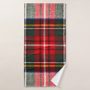 Motif écossais tartan. Laine rouge et blanche plai
