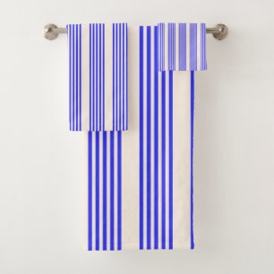 Motif électrique bleu et beige cinq bandes