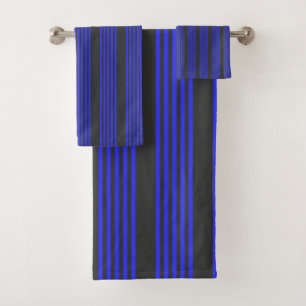 Motif électrique bleu et charbon cinq bandes