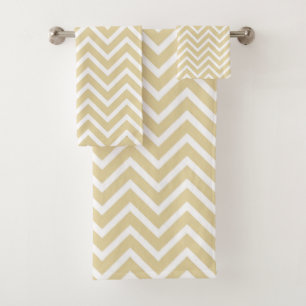Motif élégant à chevrons sur beige sable et blanc