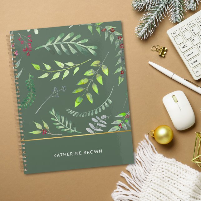 Motif élégant de feuilles vert sauge (Créateur téléchargé)