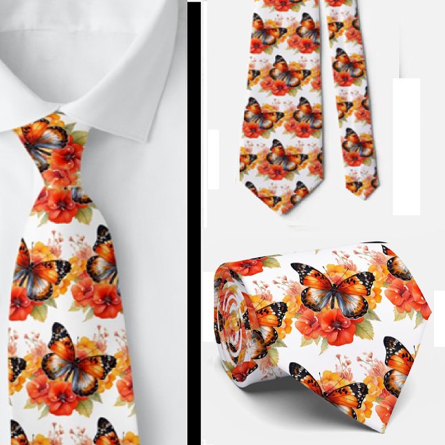 Motif élégant de jardin papillon Cravate (Créateur téléchargé)