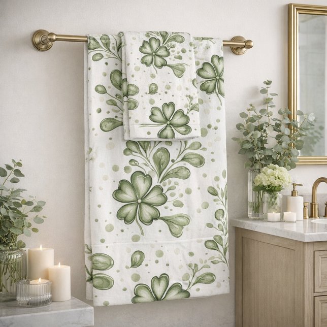 Motif élégant de trèfle vert  (Créateur téléchargé)