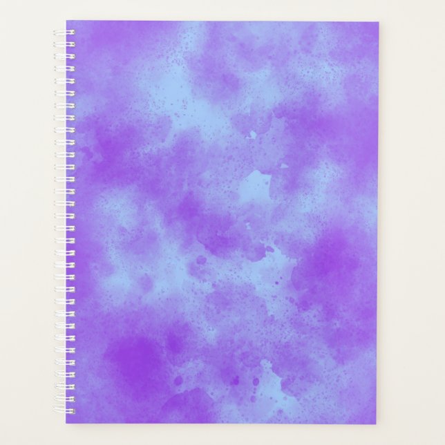 Motif élégant d'effet de nuage d'orage bleu / viol (Devant)