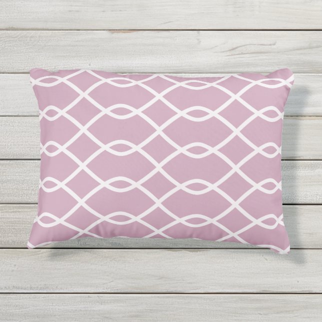 Motif ELÉGANT WAVE - MAUVE - Coussin extérieur (Dos)