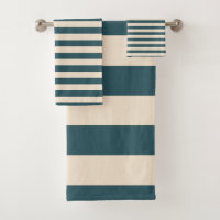 Motif émeraude chic rayé blanc
