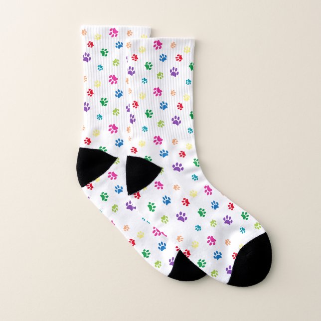 Motif Empreinte de patte coloré (Paire)
