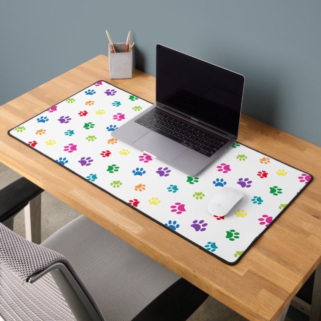 Motif Empreinte de patte coloré amusant (Bureau 2)