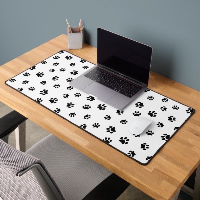 Motif Empreinte de patte noir mignon (Bureau 2)