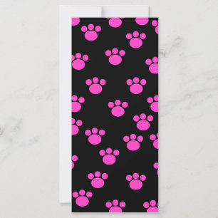 Motif Empreinte de patte rose et noir.