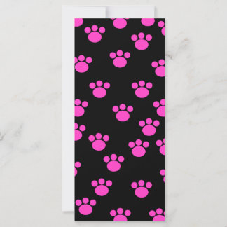 Motif Empreinte de patte rose et noir.