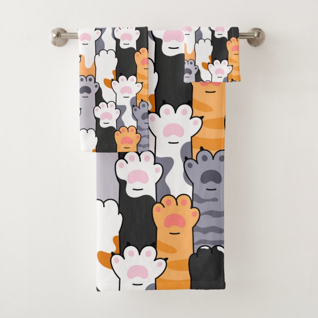 Motif Empreintes de Chat (En situation)