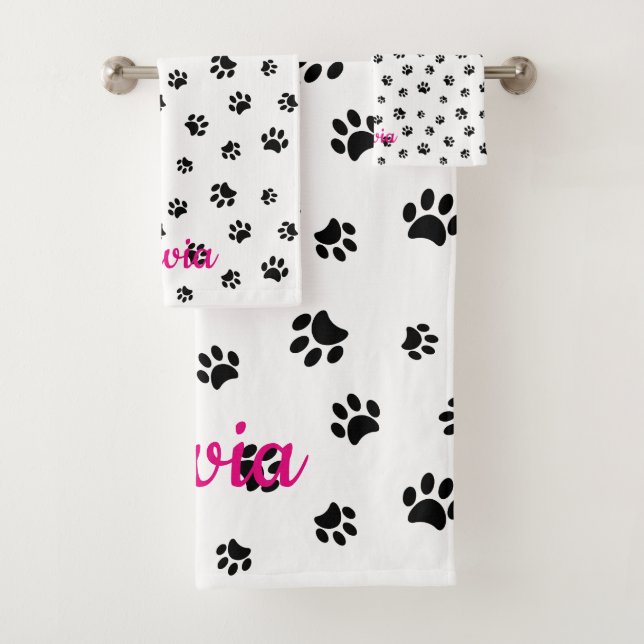 Motif Empreintes de Patte Noires (En situation)