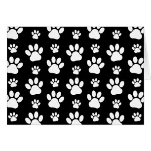 Motif, Empreintes de pattes, pattes de chien, noir