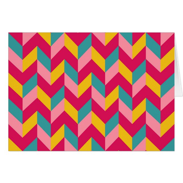 Motif en arête de poisson jaune vert-bleu rose de (Devant horizontal)