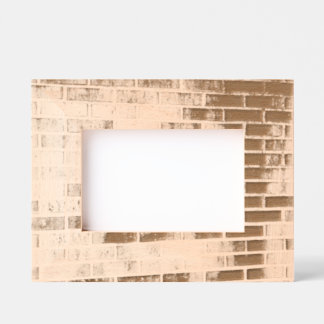 Motif en brique de cadre gravé au laser rustique