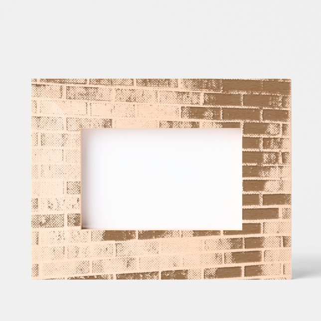 Motif en brique de cadre gravé au laser rustique (Recto)