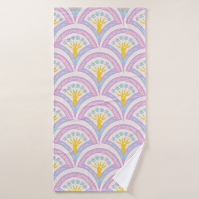 Motif en coquille de couleur pastel (Serviette de bain)