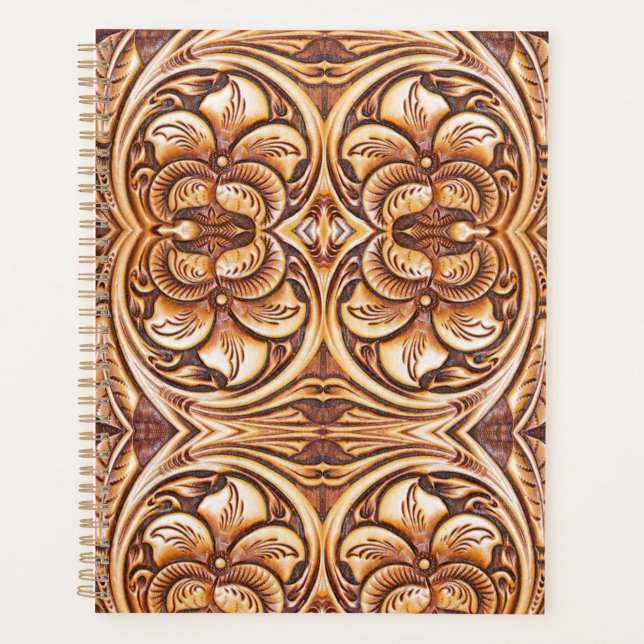 motif en cuir de cowboy de l'Ouest vintage (Devant)