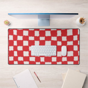 Motif en damier rouge et rose gras et élégant