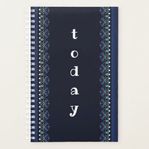 Motif en dentelle bleue Boho Planner