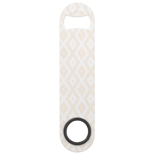 Motif en diamant beige et blanc (Devant)