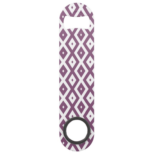 Motif en diamant blanc et mauve (Devant)