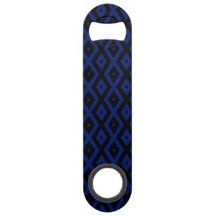 Motif en diamant bleu et noir