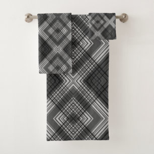 Motif en diamant géométrique noir et blanc
