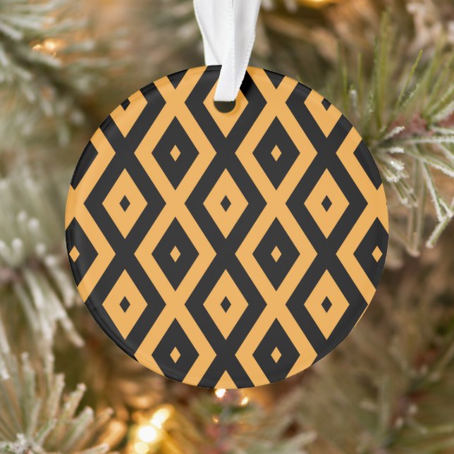 Motif en diamant jaune et noir (Arbre)