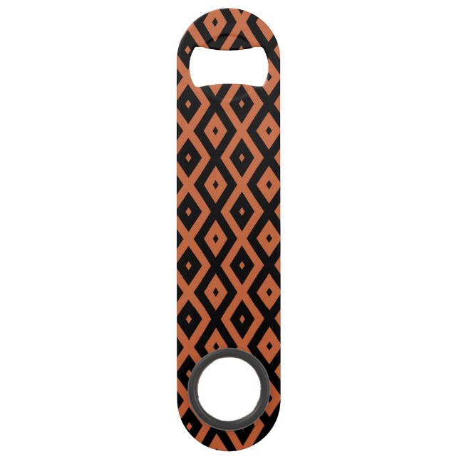 Motif en diamant orange et noir (Devant)