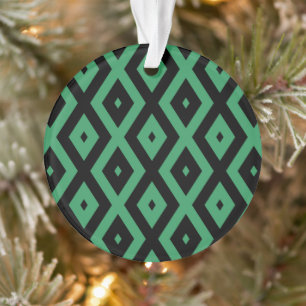 Motif en diamant vert et noir