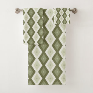 Motif en diamant vert olive