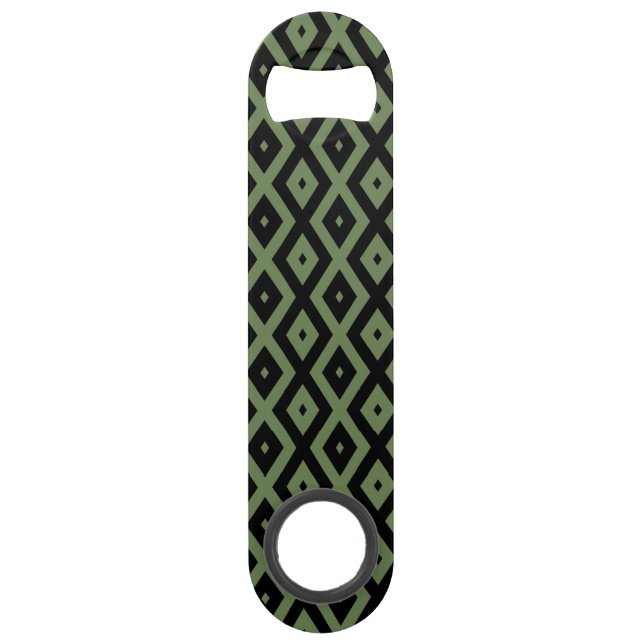 Motif en diamant vert olive et noir (Devant)